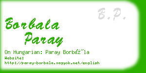 borbala paray business card